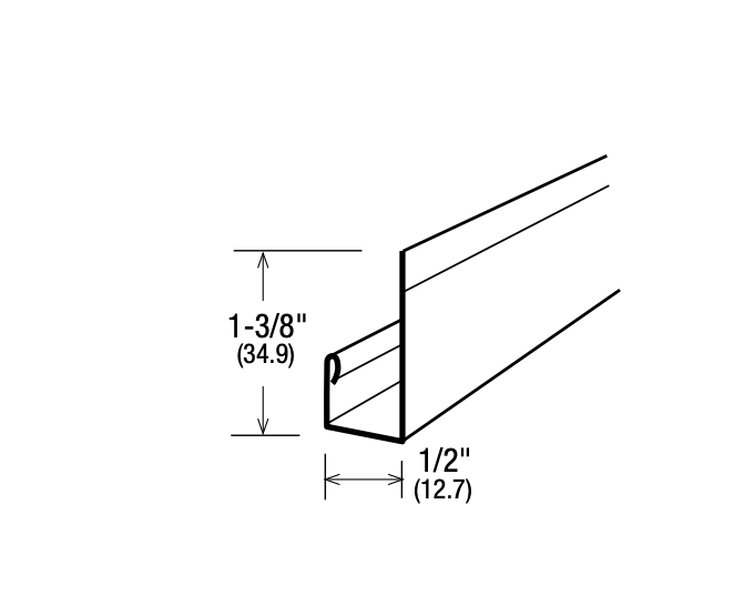 Gentek Aluminum J-Trim 3/8 Black